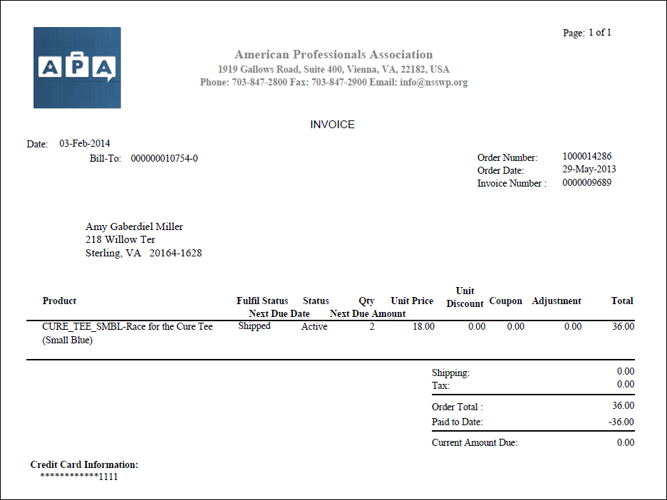 Printing An Invoice